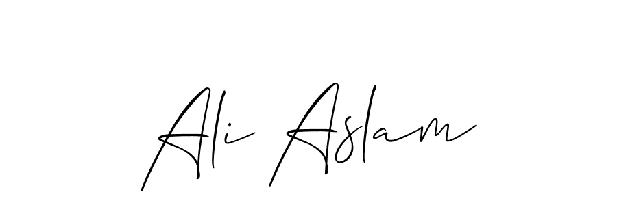 Design your own signature with our free online signature maker. With this signature software, you can create a handwritten (Allison_Script) signature for name Ali Aslam. Ali Aslam signature style 2 images and pictures png