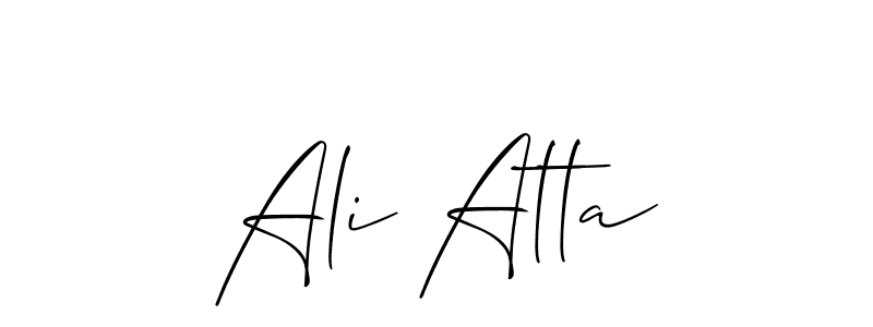 Create a beautiful signature design for name Ali Atta. With this signature (Allison_Script) fonts, you can make a handwritten signature for free. Ali Atta signature style 2 images and pictures png