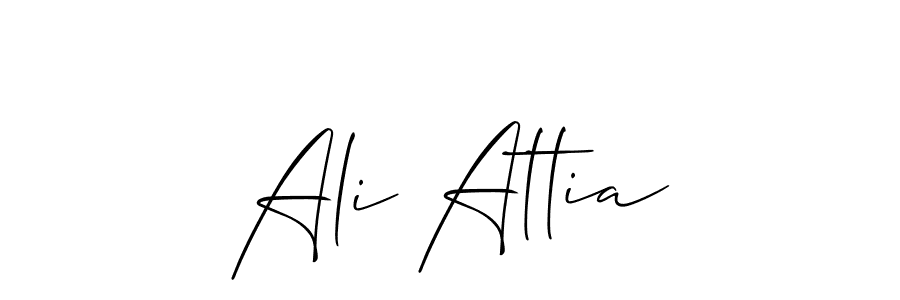 How to make Ali Attia signature? Allison_Script is a professional autograph style. Create handwritten signature for Ali Attia name. Ali Attia signature style 2 images and pictures png