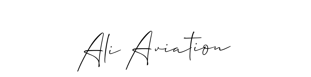 Also we have Ali Aviation name is the best signature style. Create professional handwritten signature collection using Allison_Script autograph style. Ali Aviation signature style 2 images and pictures png