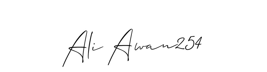 Use a signature maker to create a handwritten signature online. With this signature software, you can design (Allison_Script) your own signature for name Ali Awan254. Ali Awan254 signature style 2 images and pictures png