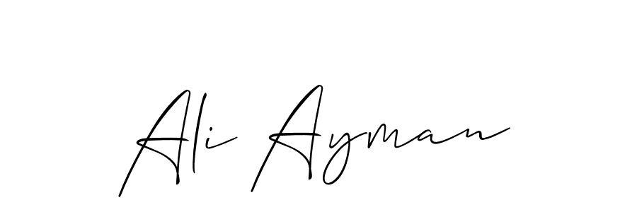 How to make Ali Ayman signature? Allison_Script is a professional autograph style. Create handwritten signature for Ali Ayman name. Ali Ayman signature style 2 images and pictures png