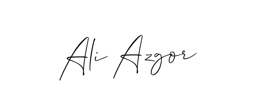 How to make Ali Azgor name signature. Use Allison_Script style for creating short signs online. This is the latest handwritten sign. Ali Azgor signature style 2 images and pictures png