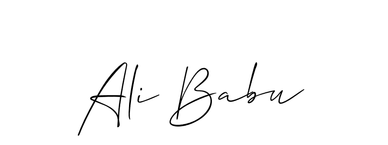 Design your own signature with our free online signature maker. With this signature software, you can create a handwritten (Allison_Script) signature for name Ali Babu. Ali Babu signature style 2 images and pictures png