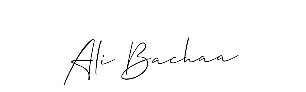 Allison_Script is a professional signature style that is perfect for those who want to add a touch of class to their signature. It is also a great choice for those who want to make their signature more unique. Get Ali Bachaa name to fancy signature for free. Ali Bachaa signature style 2 images and pictures png