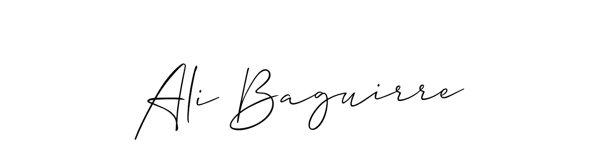 Also we have Ali Baguirre name is the best signature style. Create professional handwritten signature collection using Allison_Script autograph style. Ali Baguirre signature style 2 images and pictures png