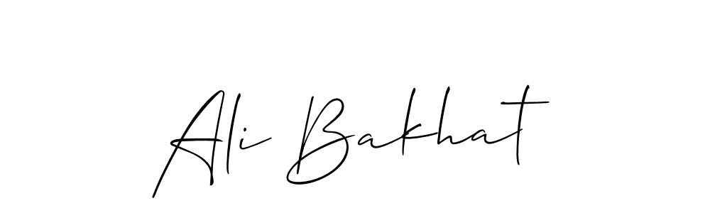 if you are searching for the best signature style for your name Ali Bakhat. so please give up your signature search. here we have designed multiple signature styles  using Allison_Script. Ali Bakhat signature style 2 images and pictures png