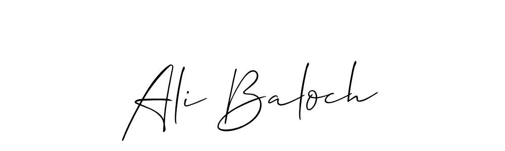 How to make Ali Baloch name signature. Use Allison_Script style for creating short signs online. This is the latest handwritten sign. Ali Baloch signature style 2 images and pictures png