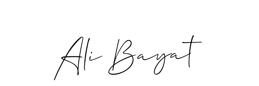 Make a beautiful signature design for name Ali Bayat. Use this online signature maker to create a handwritten signature for free. Ali Bayat signature style 2 images and pictures png