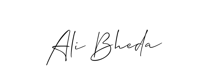 Design your own signature with our free online signature maker. With this signature software, you can create a handwritten (Allison_Script) signature for name Ali Bheda. Ali Bheda signature style 2 images and pictures png