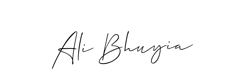 Use a signature maker to create a handwritten signature online. With this signature software, you can design (Allison_Script) your own signature for name Ali Bhuyia. Ali Bhuyia signature style 2 images and pictures png