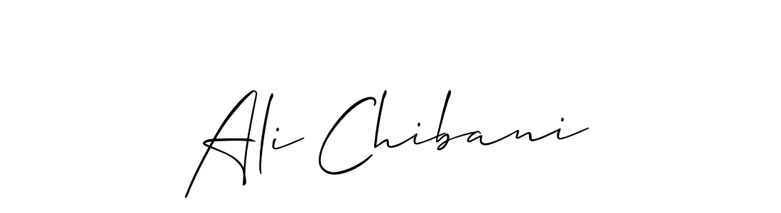 Make a beautiful signature design for name Ali Chibani. With this signature (Allison_Script) style, you can create a handwritten signature for free. Ali Chibani signature style 2 images and pictures png