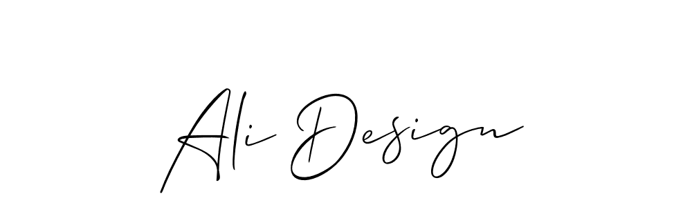 The best way (Allison_Script) to make a short signature is to pick only two or three words in your name. The name Ali Design include a total of six letters. For converting this name. Ali Design signature style 2 images and pictures png