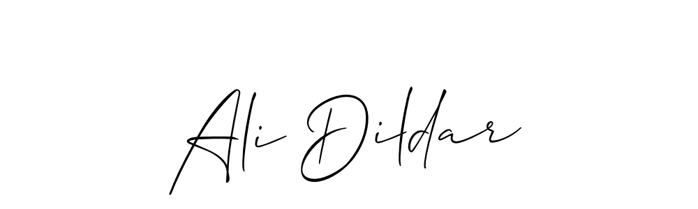Make a beautiful signature design for name Ali Dildar. With this signature (Allison_Script) style, you can create a handwritten signature for free. Ali Dildar signature style 2 images and pictures png