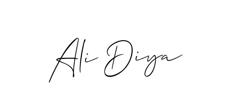 Make a short Ali Diya signature style. Manage your documents anywhere anytime using Allison_Script. Create and add eSignatures, submit forms, share and send files easily. Ali Diya signature style 2 images and pictures png