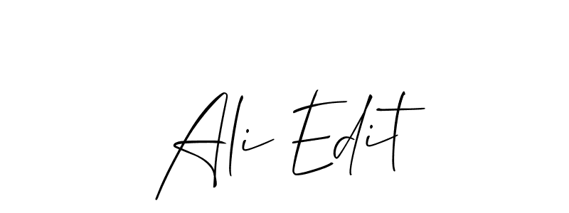 Design your own signature with our free online signature maker. With this signature software, you can create a handwritten (Allison_Script) signature for name Ali Edit. Ali Edit signature style 2 images and pictures png