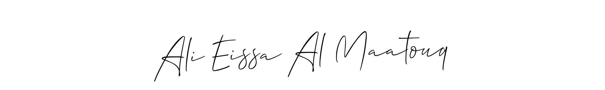 Create a beautiful signature design for name Ali Eissa Al Maatouq. With this signature (Allison_Script) fonts, you can make a handwritten signature for free. Ali Eissa Al Maatouq signature style 2 images and pictures png