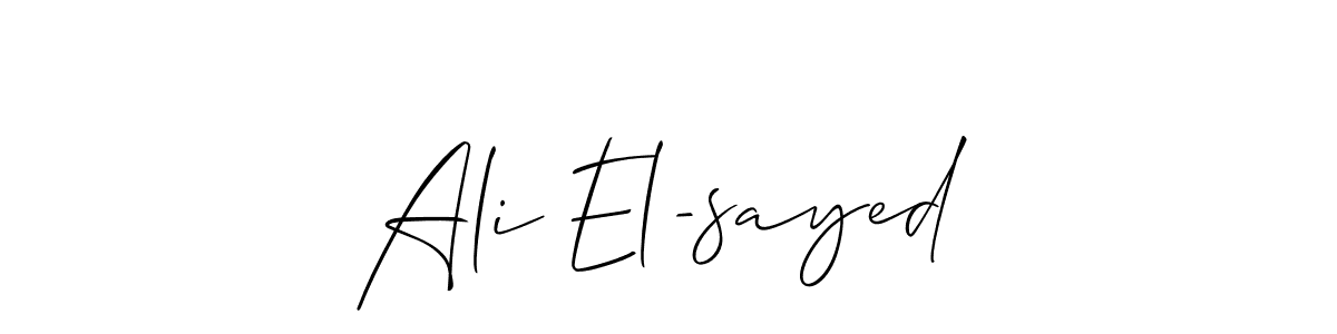 Use a signature maker to create a handwritten signature online. With this signature software, you can design (Allison_Script) your own signature for name Ali El-sayed. Ali El-sayed signature style 2 images and pictures png