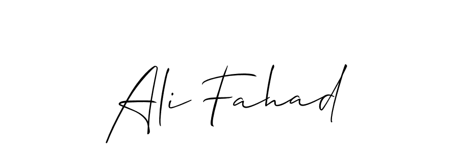 Use a signature maker to create a handwritten signature online. With this signature software, you can design (Allison_Script) your own signature for name Ali Fahad. Ali Fahad signature style 2 images and pictures png