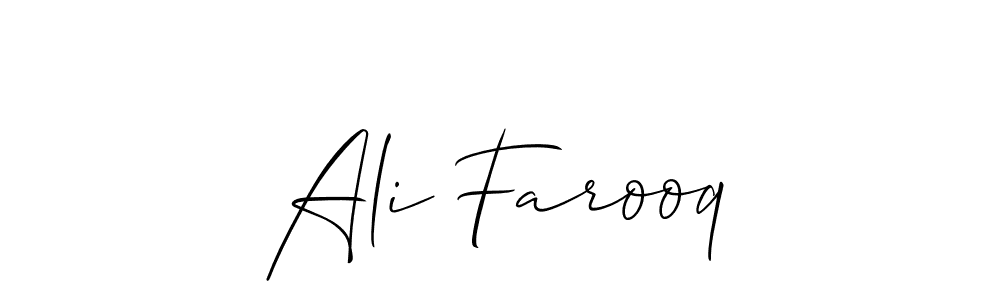 Create a beautiful signature design for name Ali Farooq. With this signature (Allison_Script) fonts, you can make a handwritten signature for free. Ali Farooq signature style 2 images and pictures png