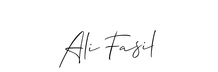 Also we have Ali Fasil name is the best signature style. Create professional handwritten signature collection using Allison_Script autograph style. Ali Fasil signature style 2 images and pictures png