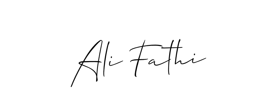 Design your own signature with our free online signature maker. With this signature software, you can create a handwritten (Allison_Script) signature for name Ali Fathi. Ali Fathi signature style 2 images and pictures png