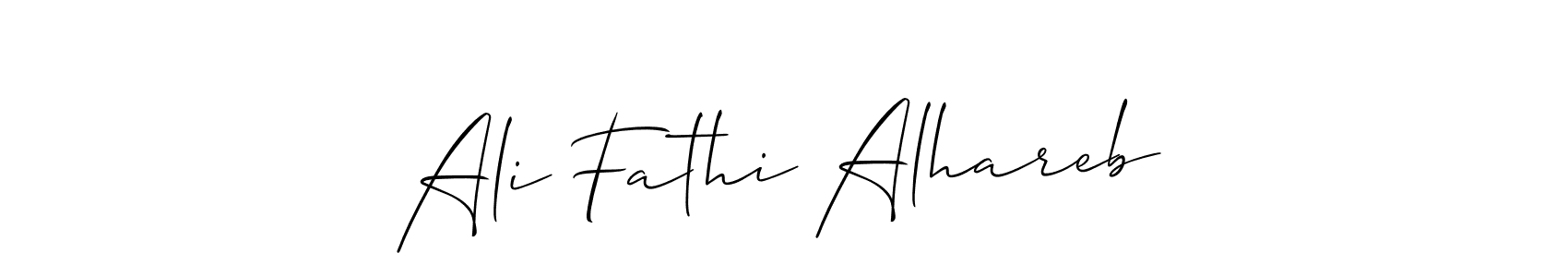 You can use this online signature creator to create a handwritten signature for the name Ali Fathi Alhareb. This is the best online autograph maker. Ali Fathi Alhareb signature style 2 images and pictures png