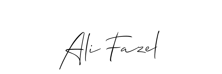 Make a beautiful signature design for name Ali Fazel. With this signature (Allison_Script) style, you can create a handwritten signature for free. Ali Fazel signature style 2 images and pictures png