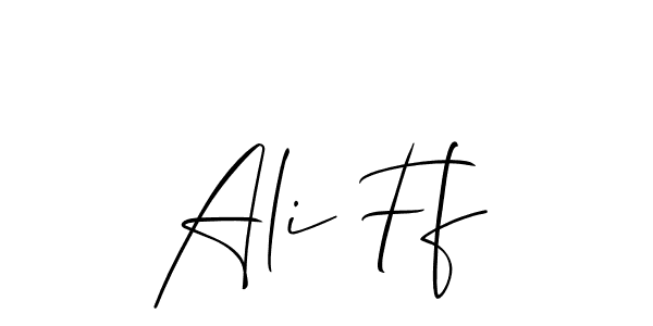 You should practise on your own different ways (Allison_Script) to write your name (Ali Ff) in signature. don't let someone else do it for you. Ali Ff signature style 2 images and pictures png