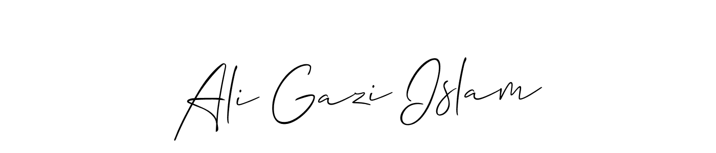 Ali Gazi Islam stylish signature style. Best Handwritten Sign (Allison_Script) for my name. Handwritten Signature Collection Ideas for my name Ali Gazi Islam. Ali Gazi Islam signature style 2 images and pictures png