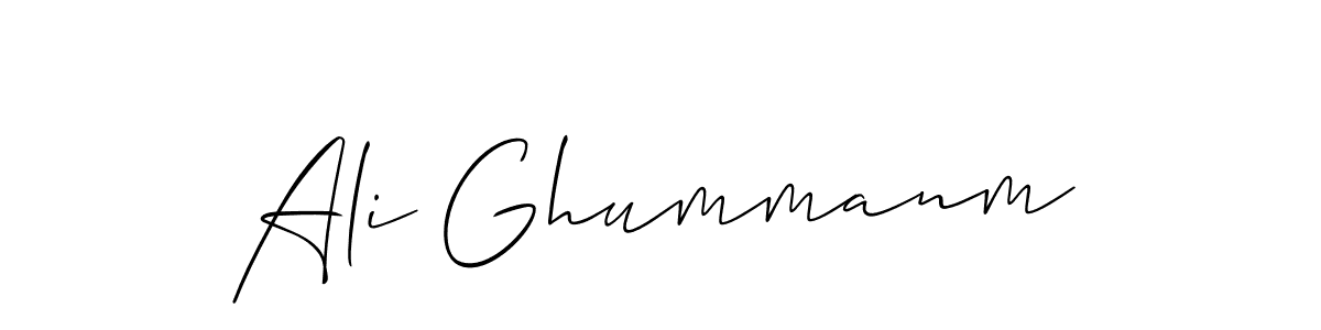 Create a beautiful signature design for name Ali Ghummanm. With this signature (Allison_Script) fonts, you can make a handwritten signature for free. Ali Ghummanm signature style 2 images and pictures png