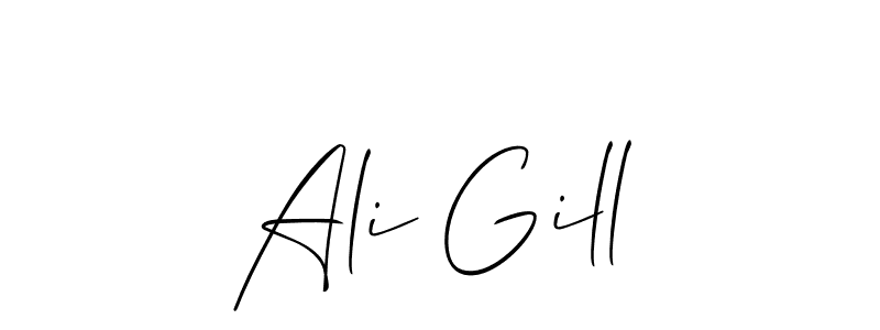 How to make Ali Gill signature? Allison_Script is a professional autograph style. Create handwritten signature for Ali Gill name. Ali Gill signature style 2 images and pictures png