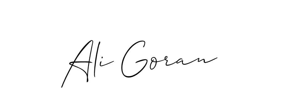 Create a beautiful signature design for name Ali Goran. With this signature (Allison_Script) fonts, you can make a handwritten signature for free. Ali Goran signature style 2 images and pictures png