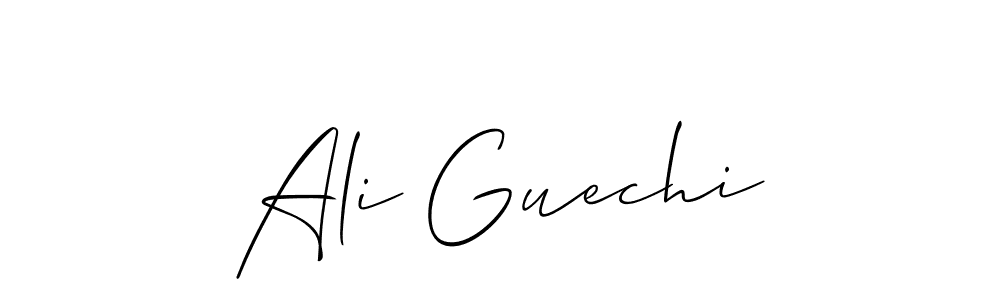 Design your own signature with our free online signature maker. With this signature software, you can create a handwritten (Allison_Script) signature for name Ali Guechi. Ali Guechi signature style 2 images and pictures png