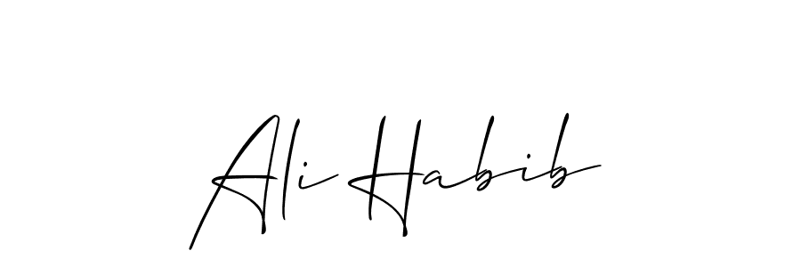 You can use this online signature creator to create a handwritten signature for the name Ali Habib. This is the best online autograph maker. Ali Habib signature style 2 images and pictures png