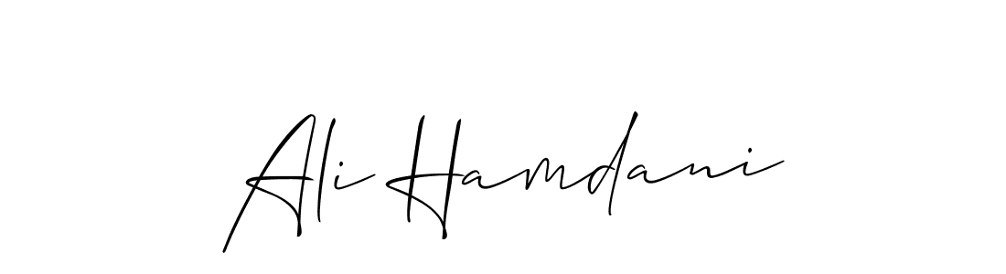 Create a beautiful signature design for name Ali Hamdani. With this signature (Allison_Script) fonts, you can make a handwritten signature for free. Ali Hamdani signature style 2 images and pictures png