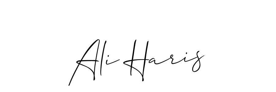 Ali Haris stylish signature style. Best Handwritten Sign (Allison_Script) for my name. Handwritten Signature Collection Ideas for my name Ali Haris. Ali Haris signature style 2 images and pictures png