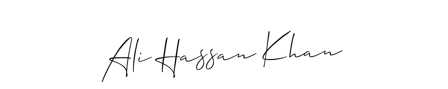 Also You can easily find your signature by using the search form. We will create Ali Hassan Khan name handwritten signature images for you free of cost using Allison_Script sign style. Ali Hassan Khan signature style 2 images and pictures png