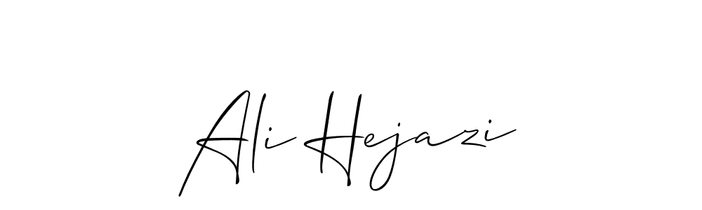 Also we have Ali Hejazi name is the best signature style. Create professional handwritten signature collection using Allison_Script autograph style. Ali Hejazi signature style 2 images and pictures png
