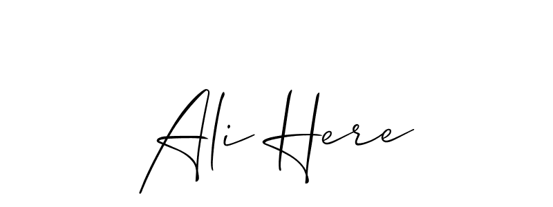 Ali Here stylish signature style. Best Handwritten Sign (Allison_Script) for my name. Handwritten Signature Collection Ideas for my name Ali Here. Ali Here signature style 2 images and pictures png