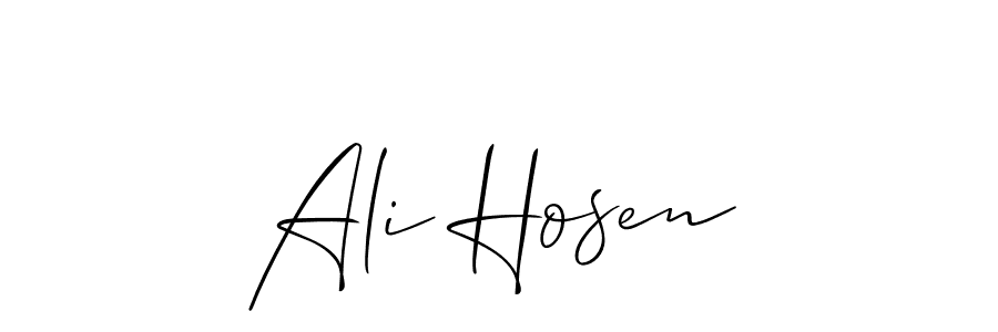 Make a beautiful signature design for name Ali Hosen. With this signature (Allison_Script) style, you can create a handwritten signature for free. Ali Hosen signature style 2 images and pictures png