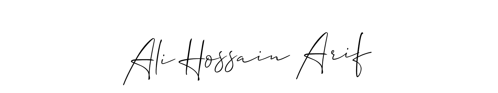 Check out images of Autograph of Ali Hossain Arif name. Actor Ali Hossain Arif Signature Style. Allison_Script is a professional sign style online. Ali Hossain Arif signature style 2 images and pictures png