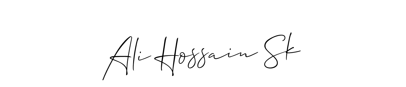 Make a beautiful signature design for name Ali Hossain Sk. With this signature (Allison_Script) style, you can create a handwritten signature for free. Ali Hossain Sk signature style 2 images and pictures png