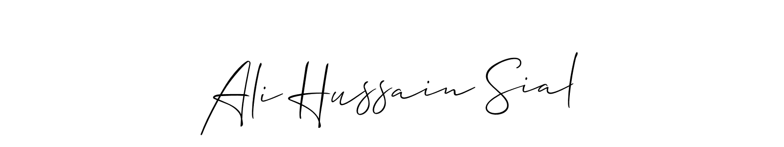 Make a beautiful signature design for name Ali Hussain Sial. With this signature (Allison_Script) style, you can create a handwritten signature for free. Ali Hussain Sial signature style 2 images and pictures png