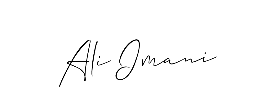 Design your own signature with our free online signature maker. With this signature software, you can create a handwritten (Allison_Script) signature for name Ali Imani. Ali Imani signature style 2 images and pictures png