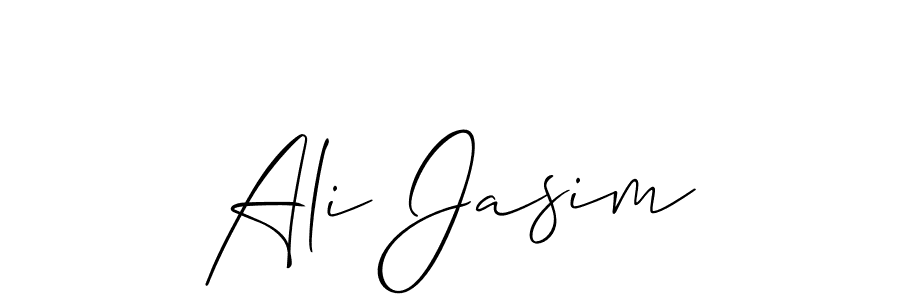 Allison_Script is a professional signature style that is perfect for those who want to add a touch of class to their signature. It is also a great choice for those who want to make their signature more unique. Get Ali Jasim name to fancy signature for free. Ali Jasim signature style 2 images and pictures png