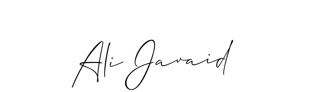 How to make Ali Javaid name signature. Use Allison_Script style for creating short signs online. This is the latest handwritten sign. Ali Javaid signature style 2 images and pictures png