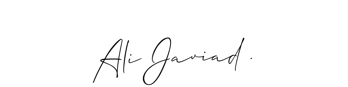 How to make Ali Javiad . signature? Allison_Script is a professional autograph style. Create handwritten signature for Ali Javiad . name. Ali Javiad . signature style 2 images and pictures png