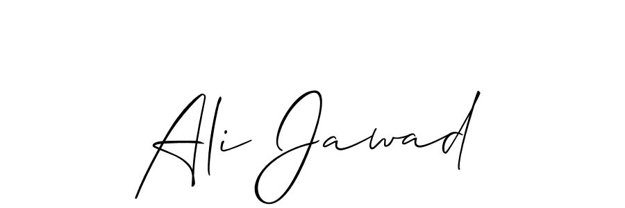 Use a signature maker to create a handwritten signature online. With this signature software, you can design (Allison_Script) your own signature for name Ali Jawad. Ali Jawad signature style 2 images and pictures png