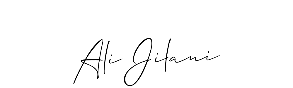 if you are searching for the best signature style for your name Ali Jilani. so please give up your signature search. here we have designed multiple signature styles  using Allison_Script. Ali Jilani signature style 2 images and pictures png